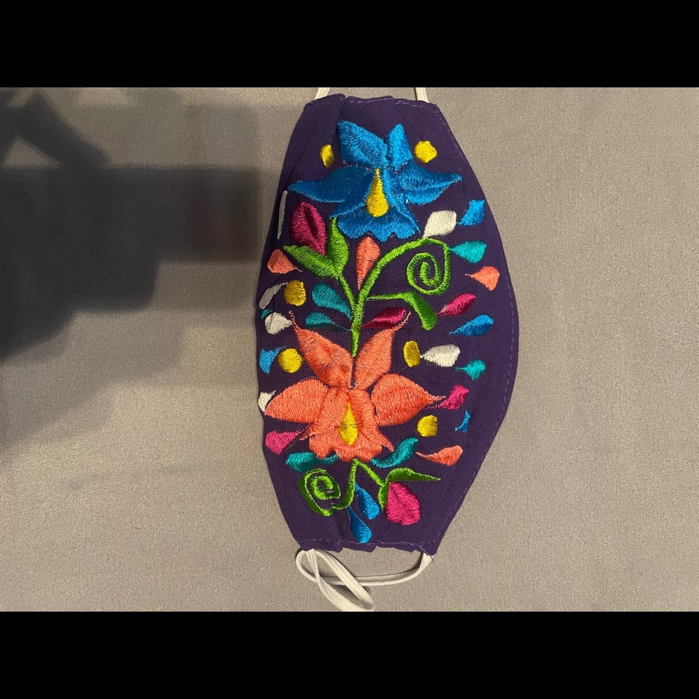 Embroidered face mask